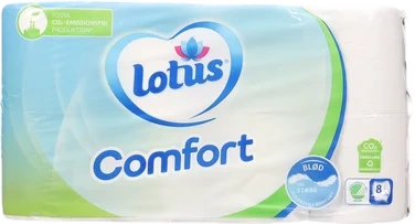 Lotus Comfort Toalettpapir 8stk (sru) Ny