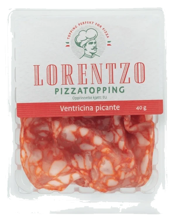 Pizzatopping Ventricina Picante 40g Lorentzo