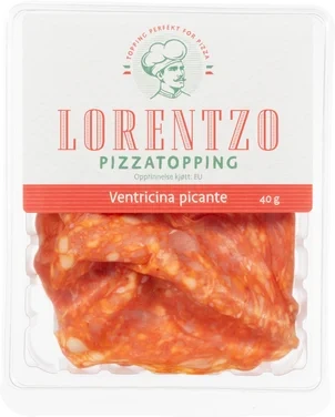 Pizzatopping Ventricina Picante 40g Lorentzo