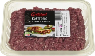 Grilstad Kjøttdeig av Storfe 14%, 600 g