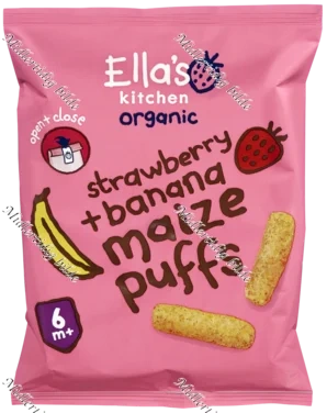 Ellas Kitchen Maizepuffs Jordbær+banan Øko 6m 20g
