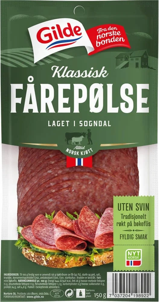 Fårepølse Skivet