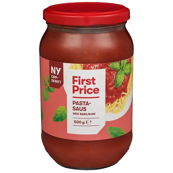 Pastasaus m/basilikum 500g First Price