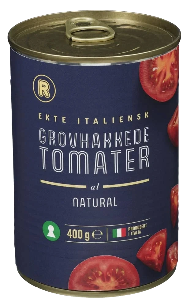 Grovhakkede tomater