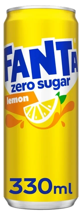 Fanta Lemon u/Sukker 0,33l boks