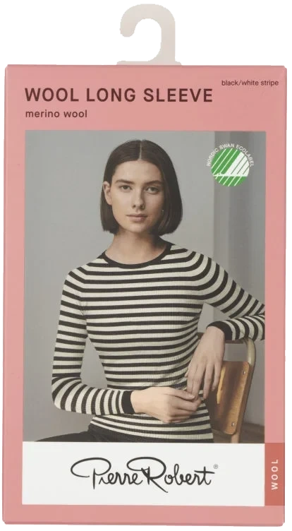 Wool Long Sleeve Stripe L/XL Pierre-Robert