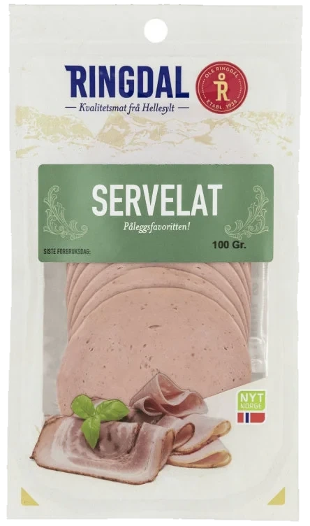 Servelat skivet 100g Ringdal