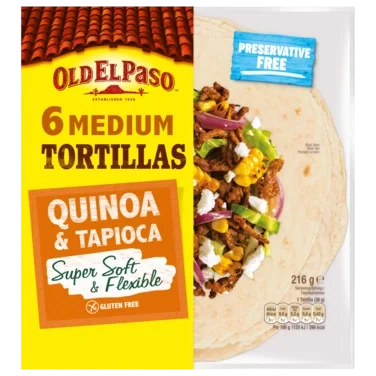 Old El Paso Tortilla Quionoa & Tapioca Medium 216g