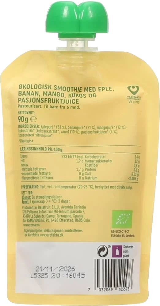 Økologisk smoothie tropisk