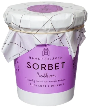Solbærsorbet 500ml Bamsrudlåven Gårdsis