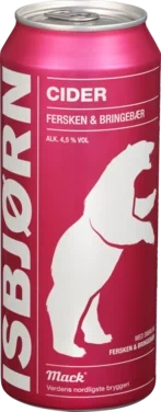 Isbjørn Cider Fersken/bringebær 0,50l bx Mack