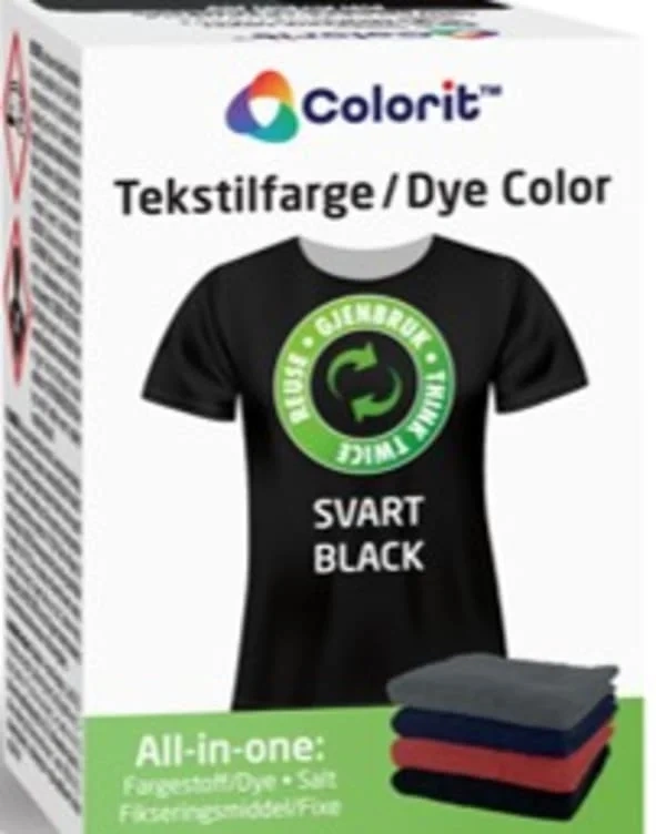 Tekstilfarge Svart Colorit