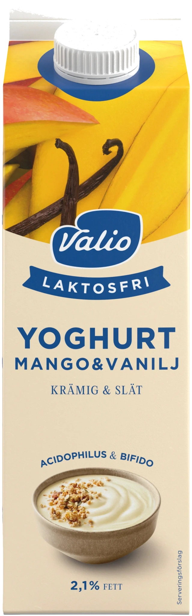 Laktosfri Mild Yoghurt Mango & vanilj 2,1%