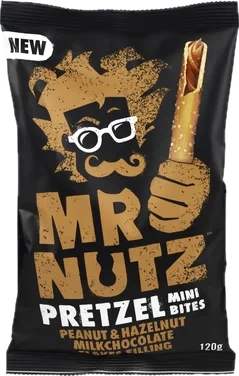 Mr Nutz Pretzel med Sjokolade 120g