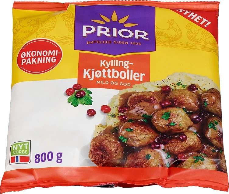 Kjøttbolle Av Kylling 800g Prior