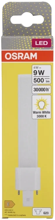 Led Dulux Kompaktlysrør S Em & Ac Mains 4,5w G23 -2 Stift