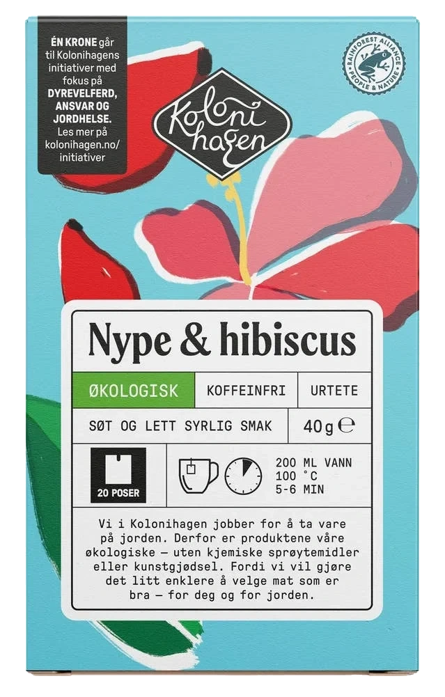 Økologisk nype- og hibiskuste