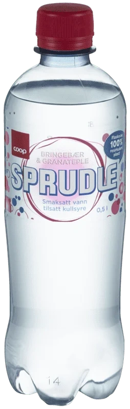 Coop Sprudle Bringebær/Granola 0,5l