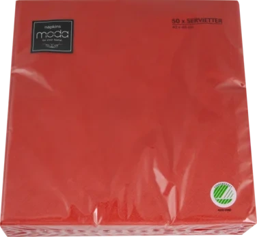 Serviett Rød 40cm Moda