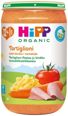 Hipp Tortiglioni med Kjøtt 12m 250g
