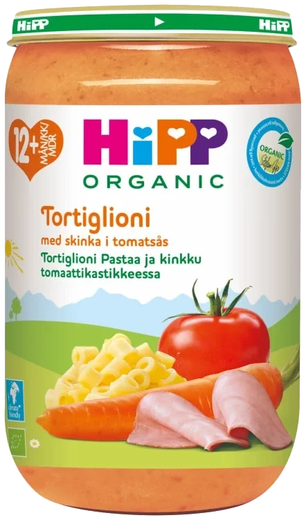 Hipp Tortiglioni med Kjøtt 12m 250g