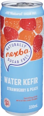 Nexba Water Kefir Strawb/peach Sleek 33cl