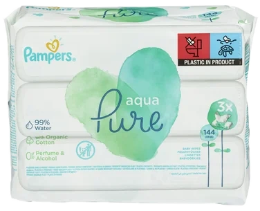 Våtserviett Aqua Pure 3x48 Pampers