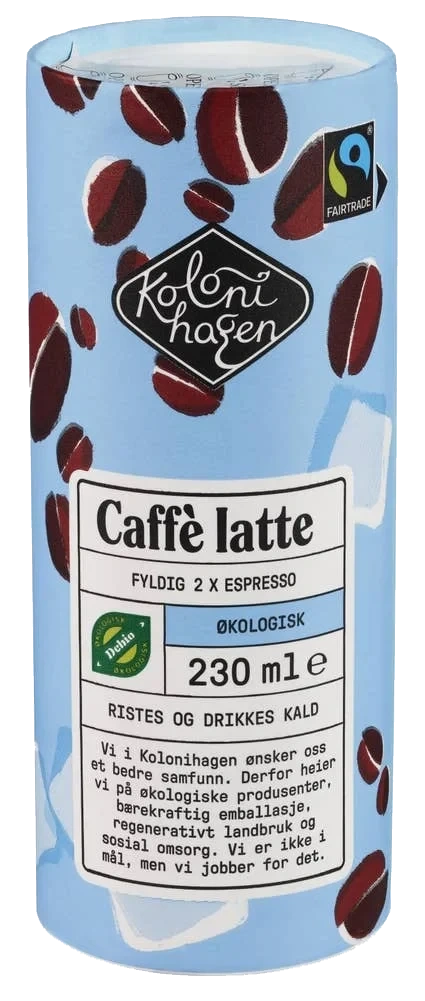 Økologisk iskaffe latte