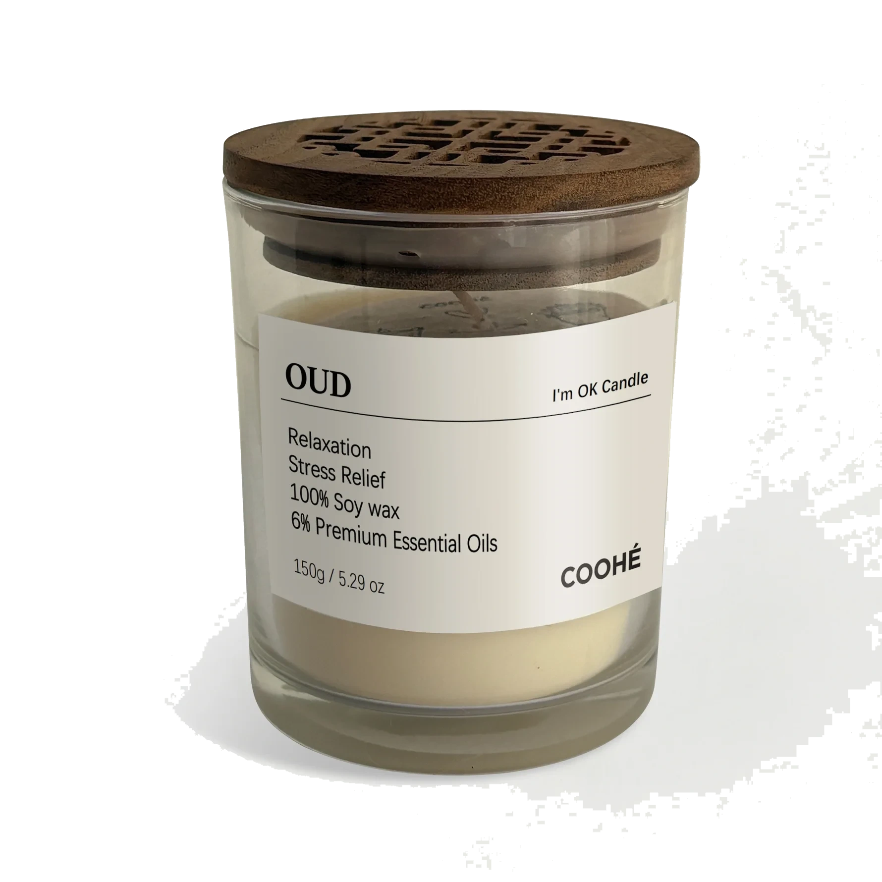COOHÉ I'm OK Soy Wax Aroma Candle Oud 150 g