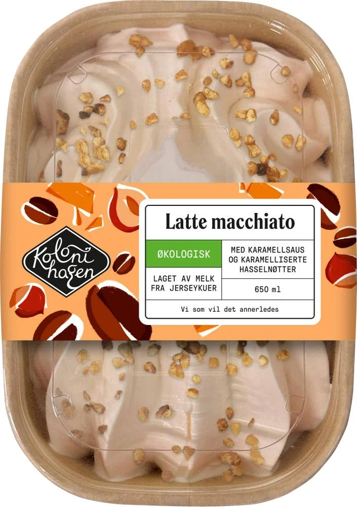 Økologisk iskrem med latte macchiato-smak