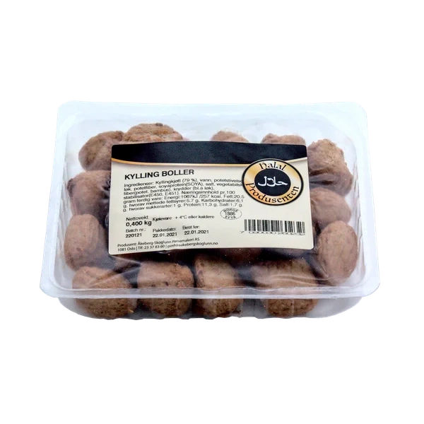 Åkeberg Skoglunn Kyllingboller Halal 400g