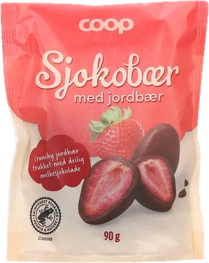Coop Sjokobær Jordbær 90g