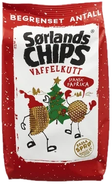 Sørlandschips Vaffelchips Spansk Paprika 180g