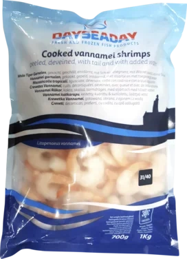 Scampi 31/40 Kokt uten Skall med Hale