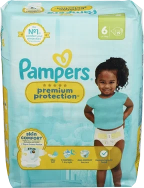 Pampers Bleier Prem Prot S6 13-18kg 19stk