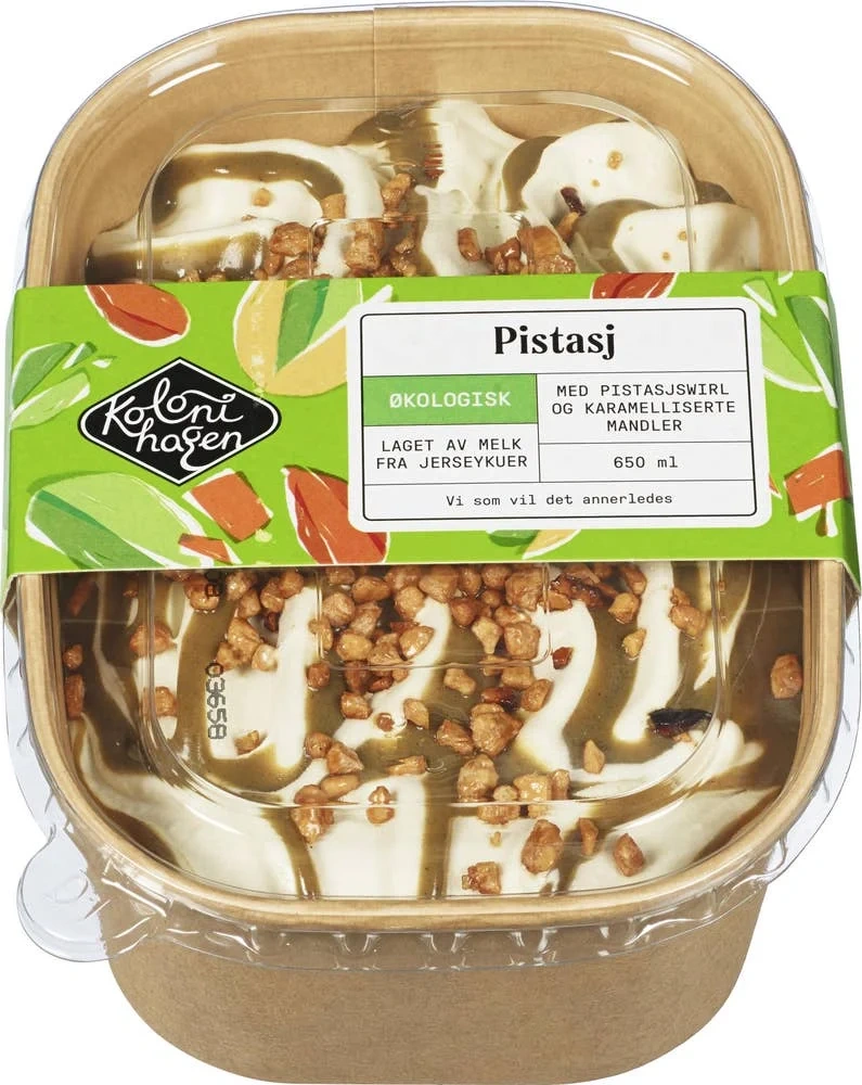 Økologisk pistasjiskrem