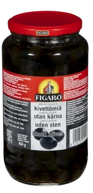 Oliven Sort u/Sten 935g Figaro