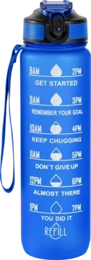 Drikkeflaske Blue 1000ml Hollywood Motivational Bottle
