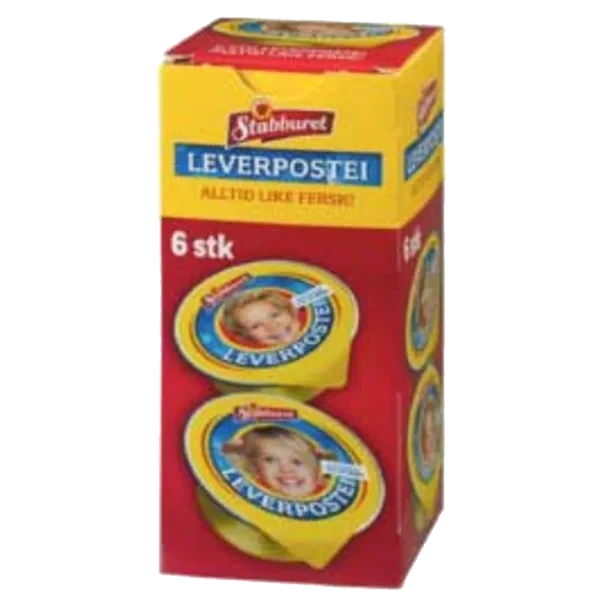 Leverpostei Porsjon 6x22g Stabburet