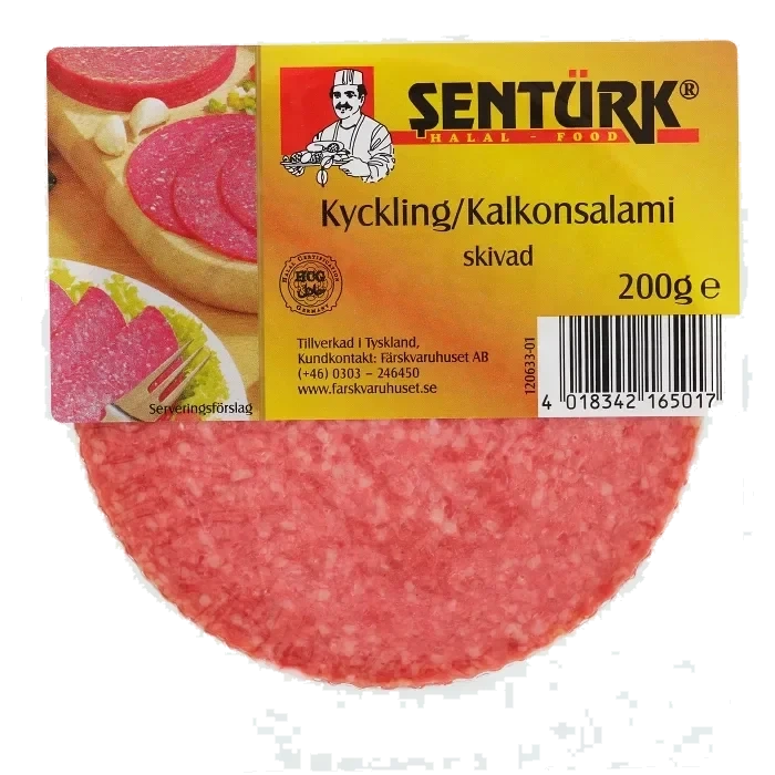 Kyckling Kalkonsalami skivad 200g Sentürk