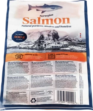 Laks Porsjoner Fryst u/skinn 4 X125 g