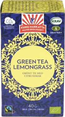 Kung Markatta Green Tea Lemongrass 20 Poser Økologisk