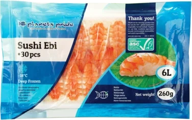 Asc Ebi Vannamei 6l, 9,5-10cm 30x30stk