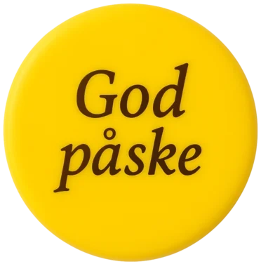 Sjokoladepynt "god Påske" Ø30mm