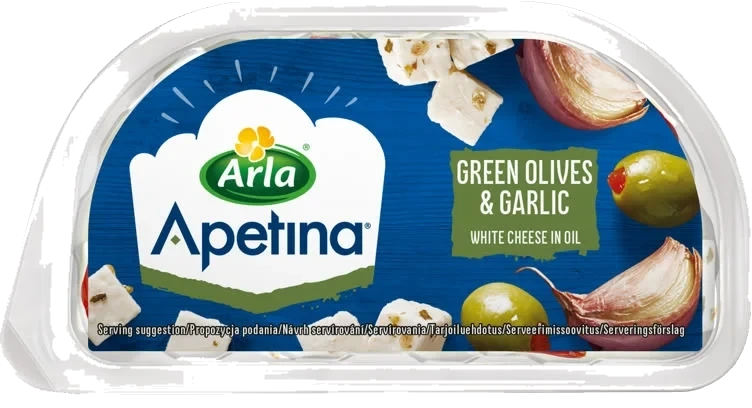 Apetina Snack Hvitløk/Oliven 100g Arla