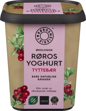 Røros Yoghurt Tyttebær Økol. 500g Rørosmeieriet