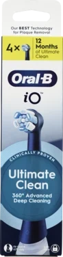 Tannbørstehoder Io Ultimate Clean Black 4stk Oral-b