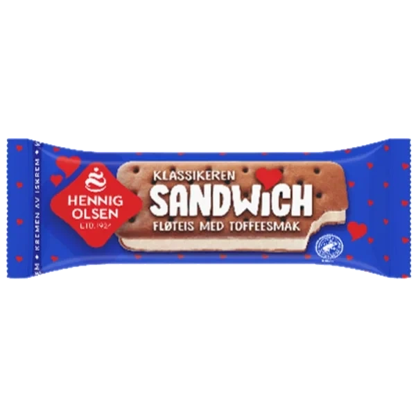 Sandwich Toffee 110ml Hennig-olsen 30 Stk