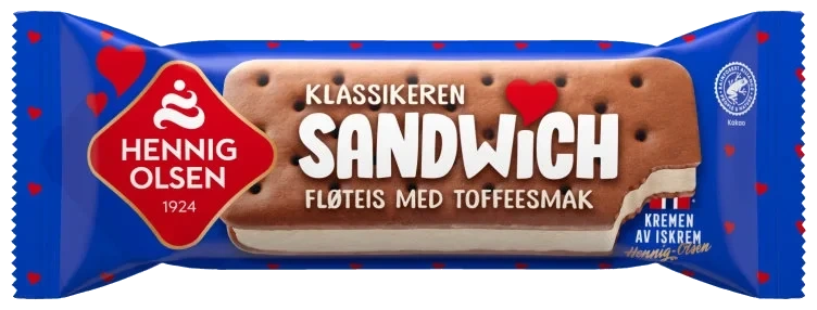 Sandwich Toffee 110ml Hennig-olsen 30 Stk