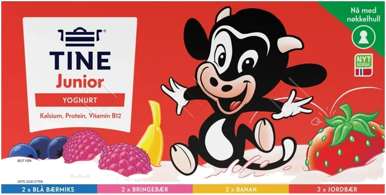 Junior Yoghurt Frukt&Bær 8x125g Tine
